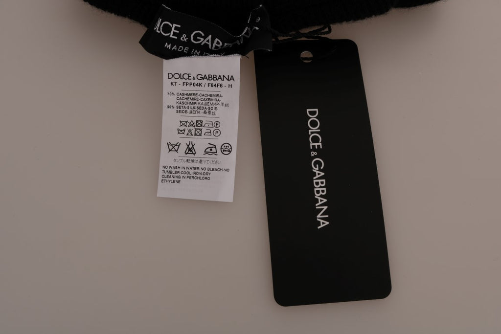 Dolce &amp; Gabbana Elegante schwarze Stretchhose aus Kaschmirseide