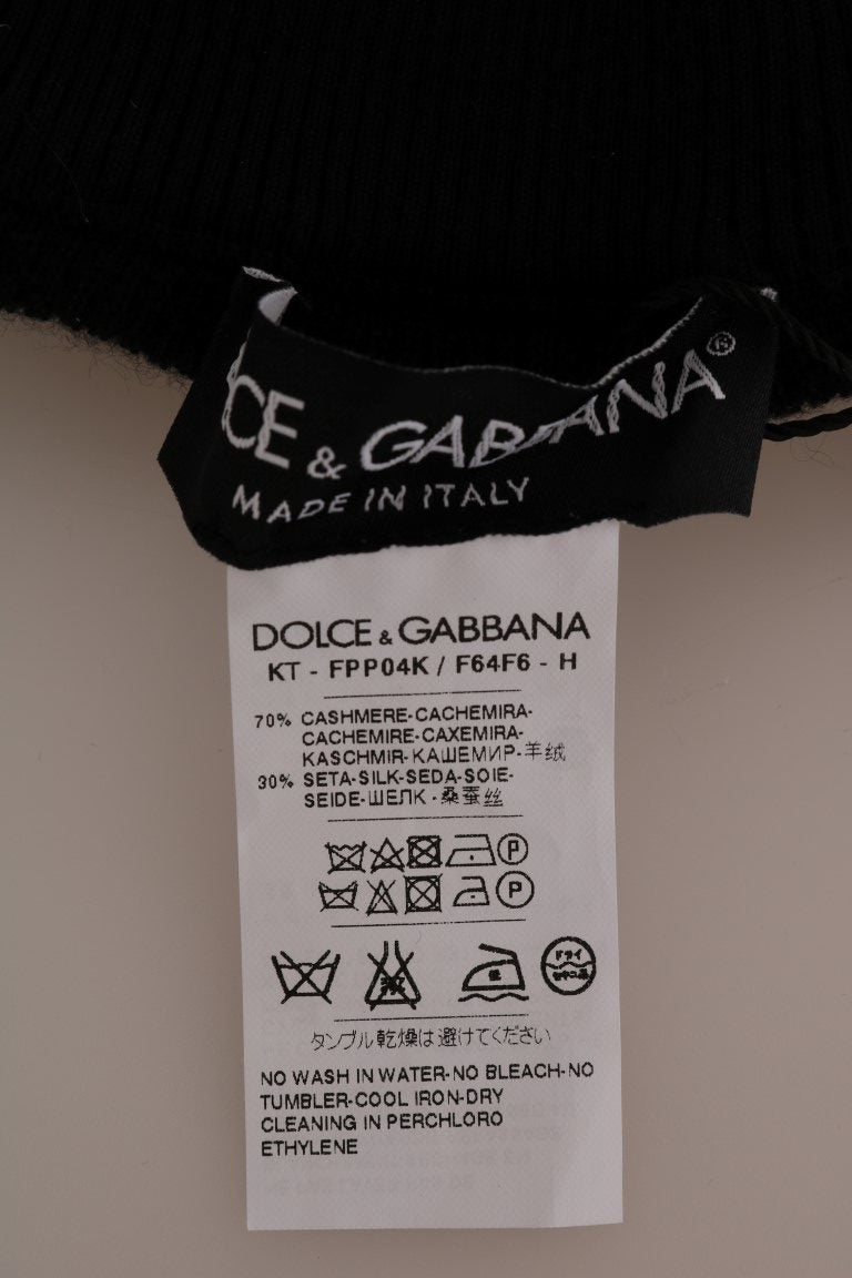 Dolce &amp; Gabbana Elegante schwarze Stretchhose aus Kaschmirseide