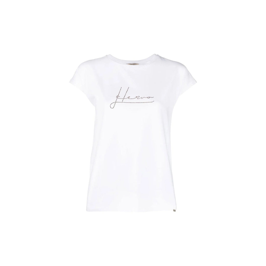 Herno Crystal-Embellished Logo T-shirt – Siebentaschen