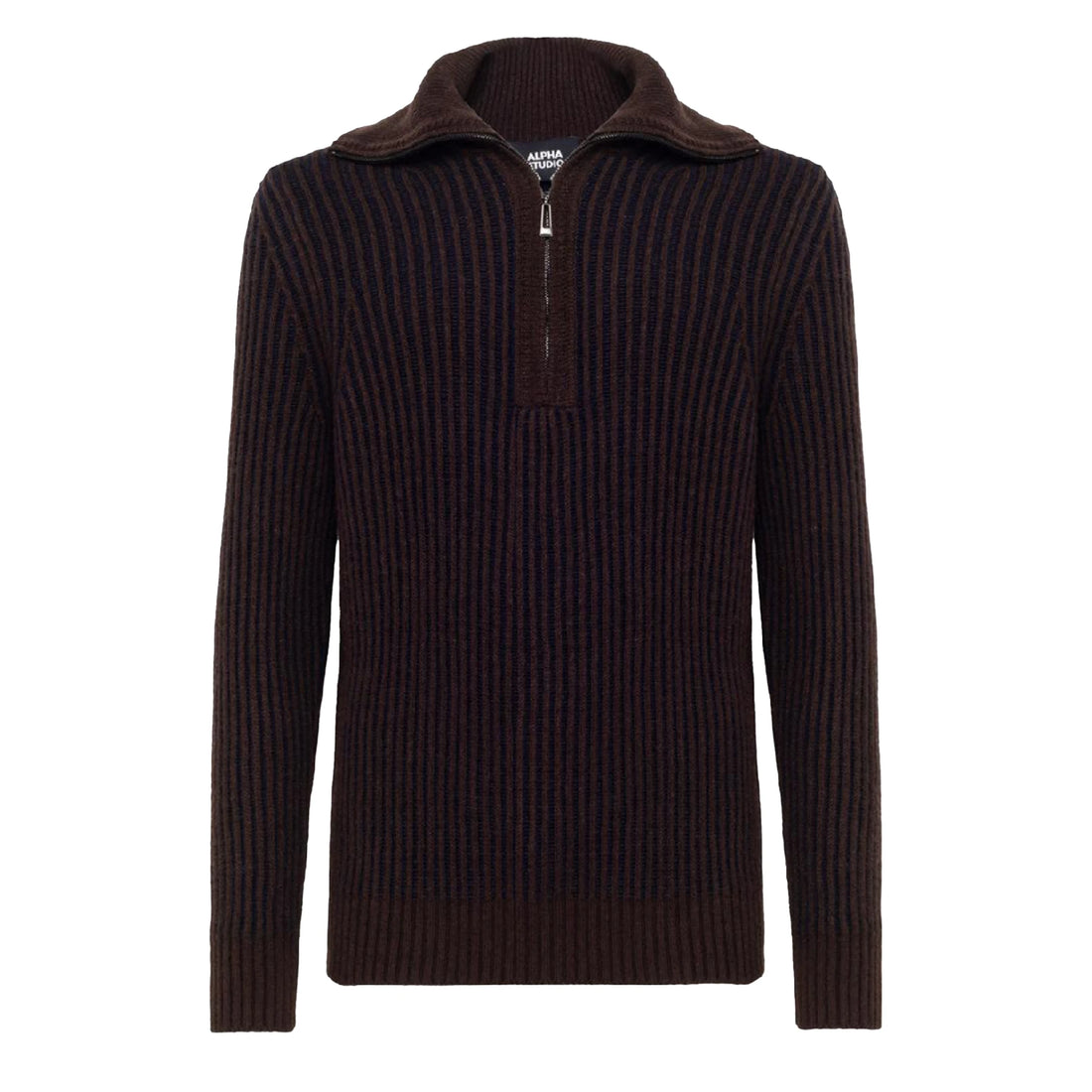 Alpha Studio Sweaters Brown Man