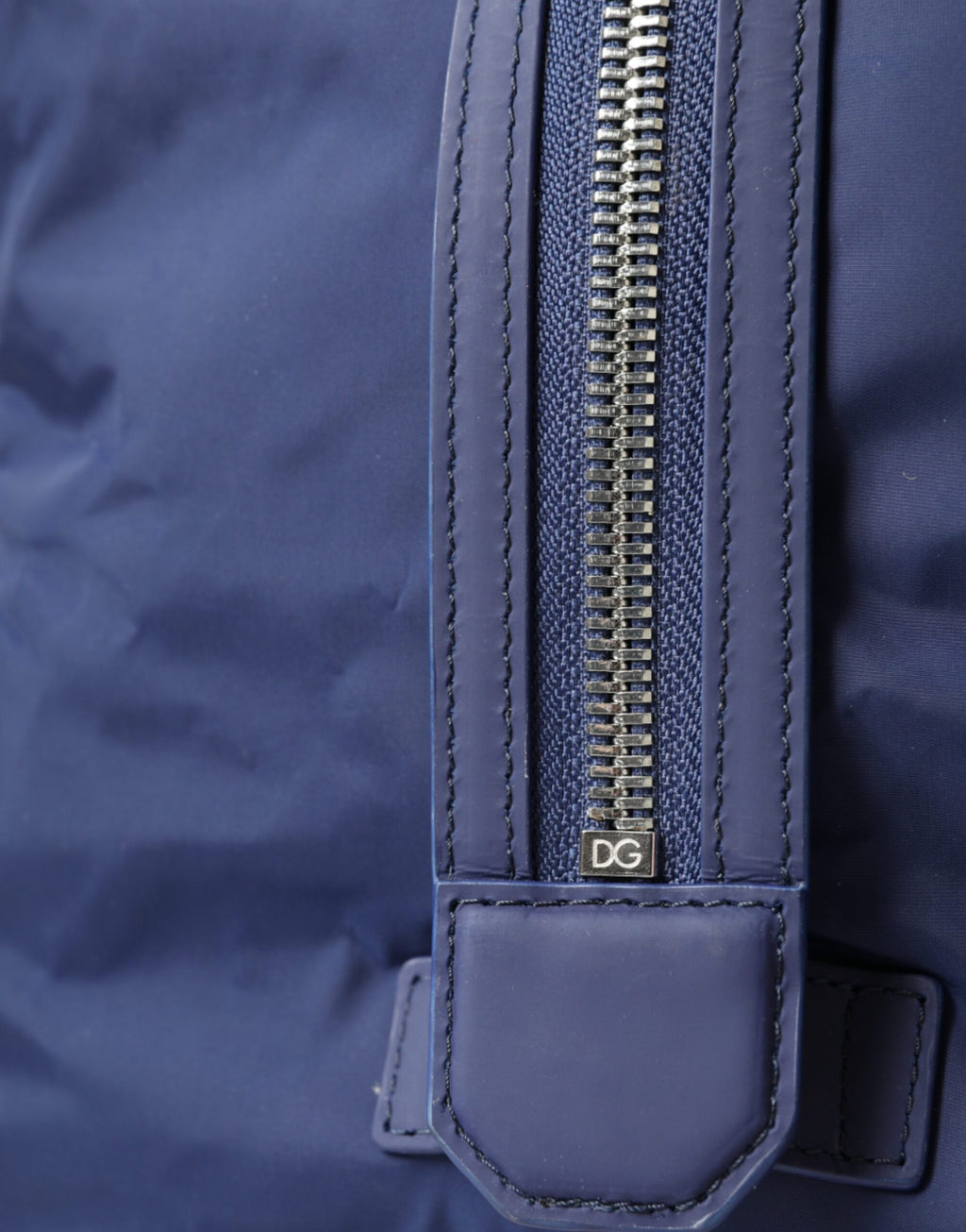 Dolce &amp; Gabbana – Blaue Reisetasche aus Nylon-Kalbsleder