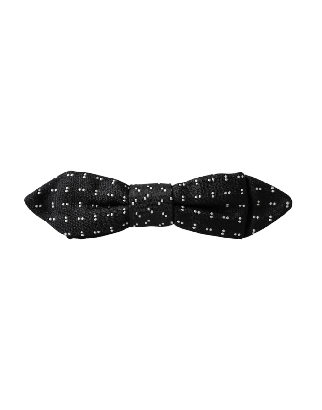 Dolce &amp; Gabbana – Schwarze, gemusterte Papillon-Fliege aus Seide mit verstellbarem Hals