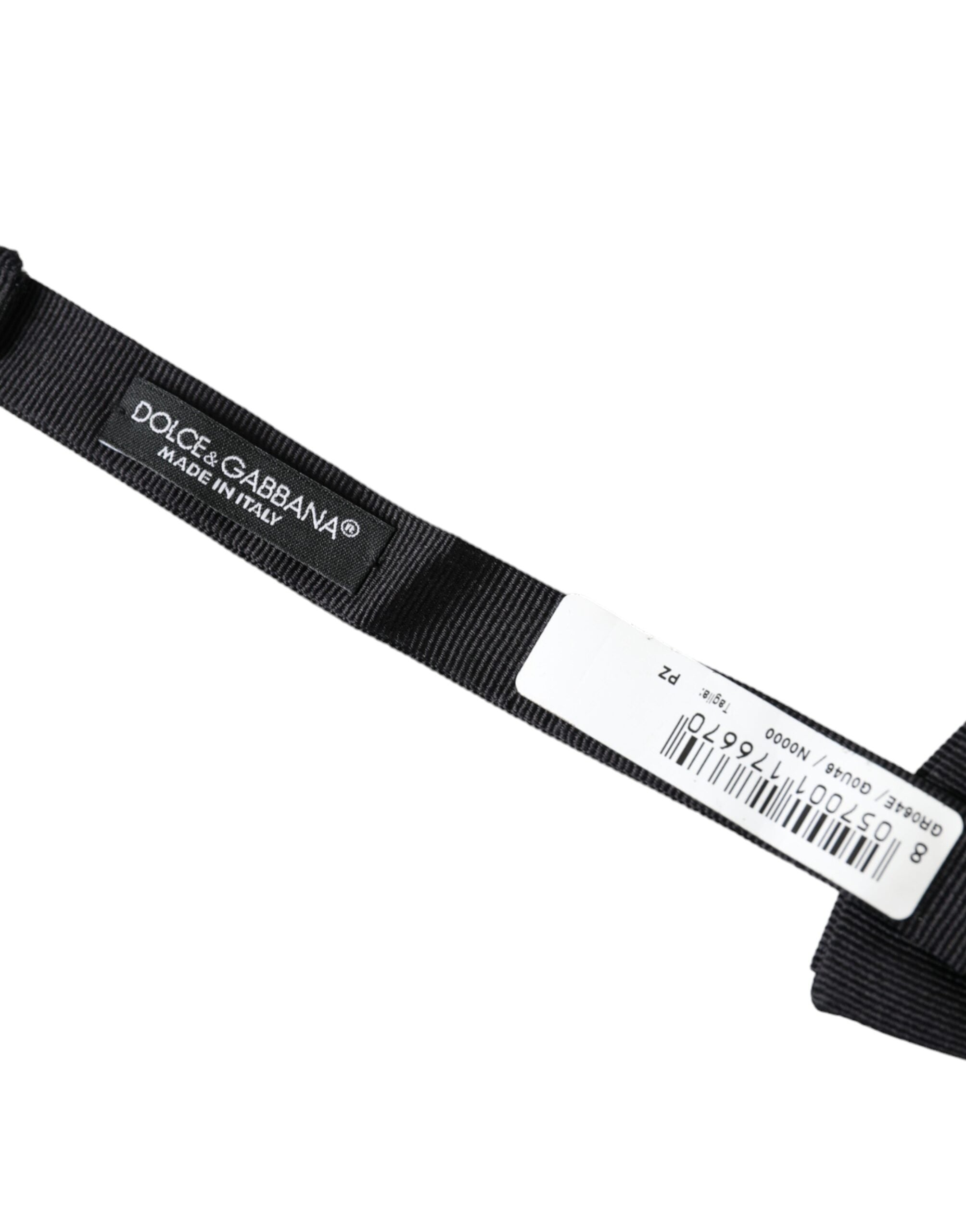 Dolce &amp; Gabbana Herrenfliege mit verstellbarem Halsausschnitt, schwarz