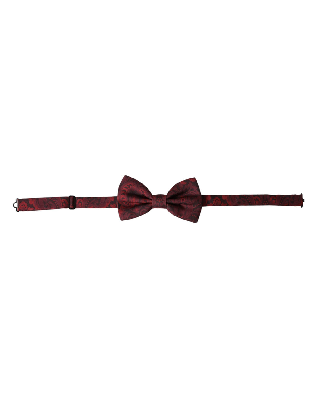 Dolce &amp; Gabbana Rote Seidenfliege mit Blumenmuster, verstellbarer Halsausschnitt