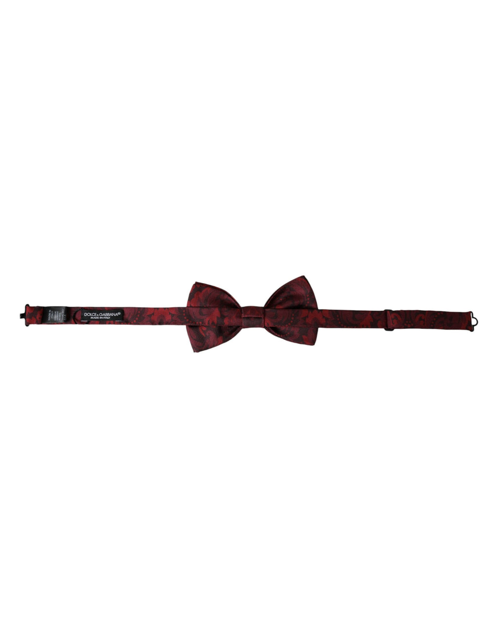 Dolce &amp; Gabbana Rote Seidenfliege mit Blumenmuster, verstellbarer Halsausschnitt