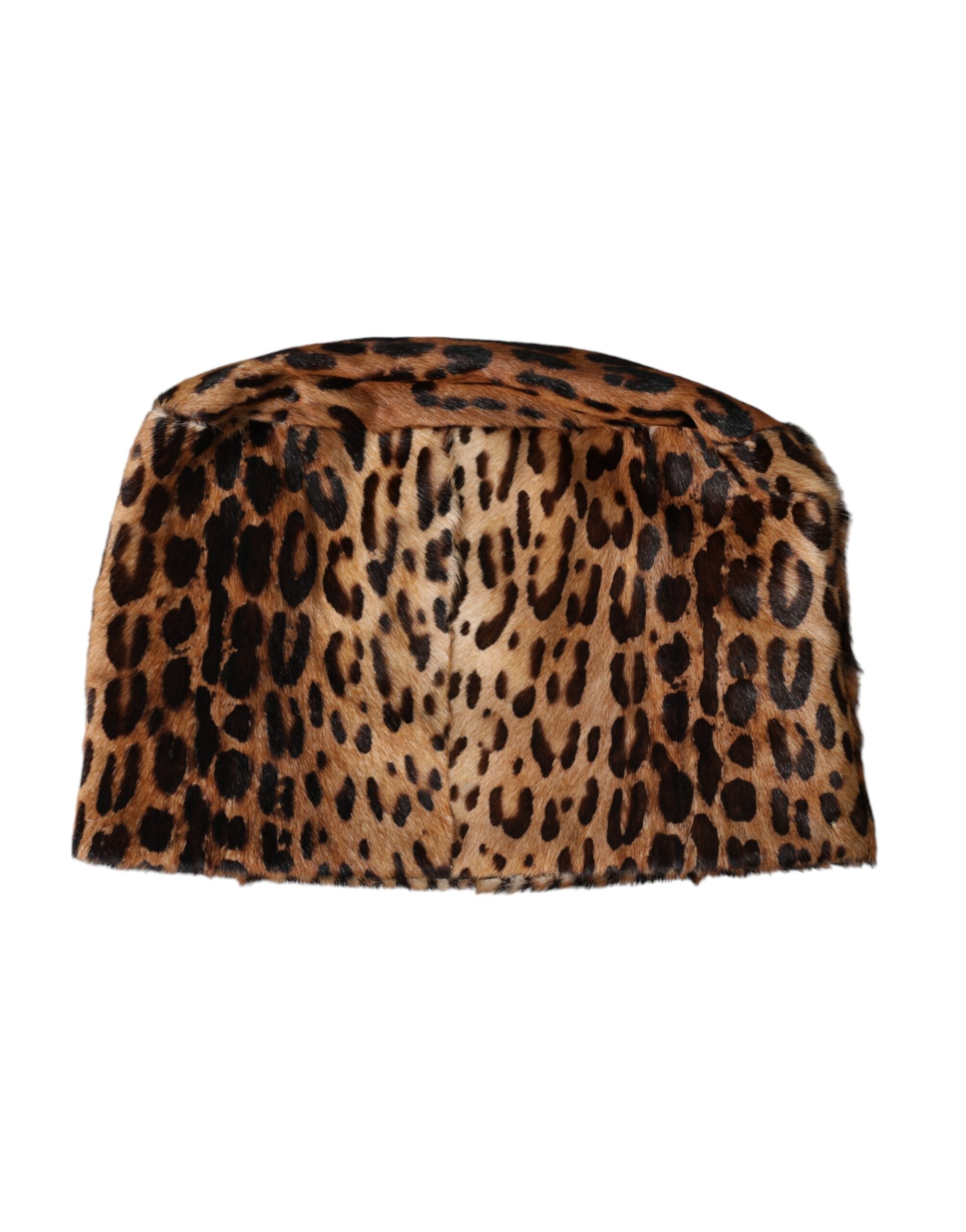 Dolce &amp; Gabbana Brauner Fischerhut aus Leopardenfell für Damen