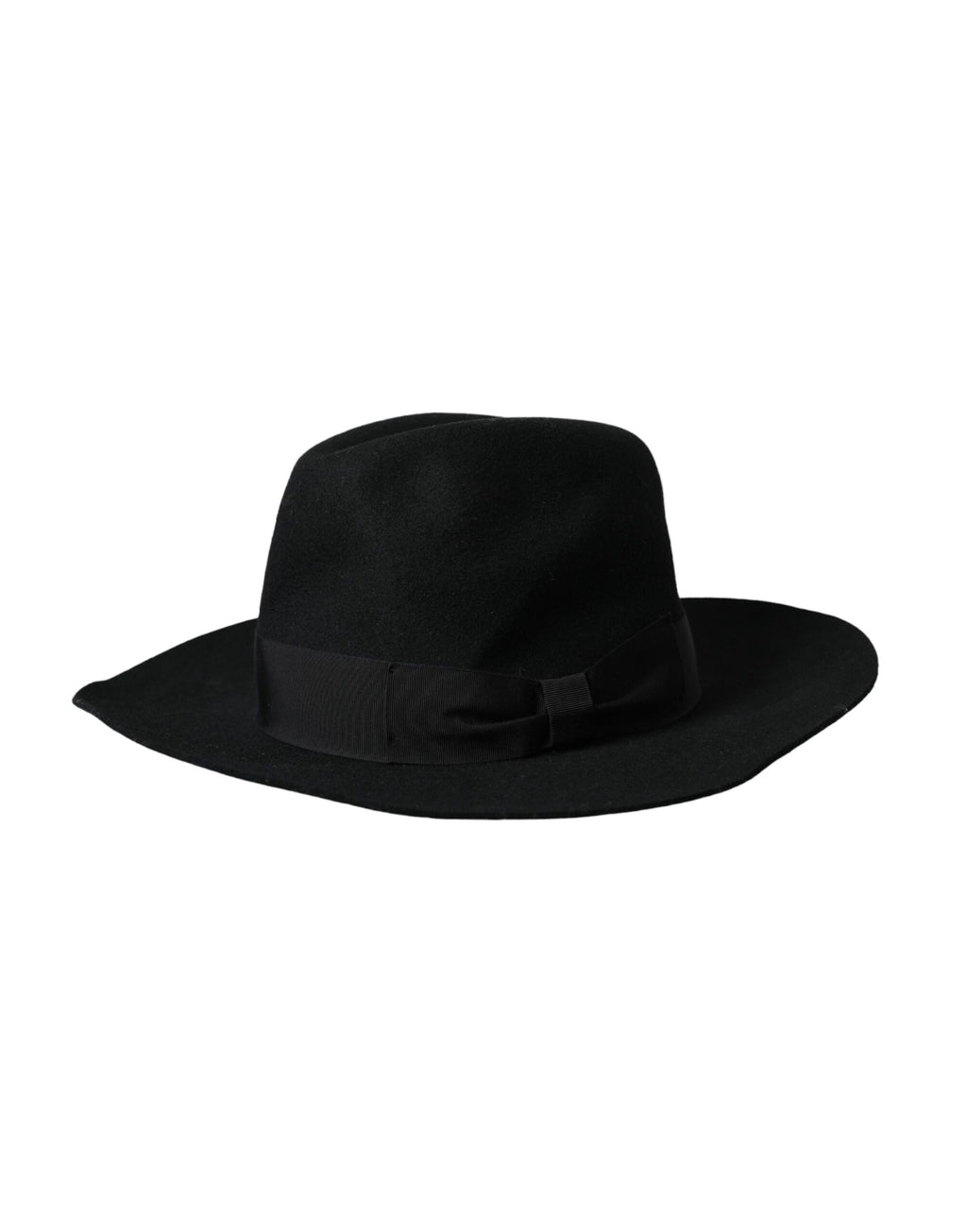Dolce &amp; Gabbana Schwarzer Kaninchen-Fedora-Trilby-Damenhut