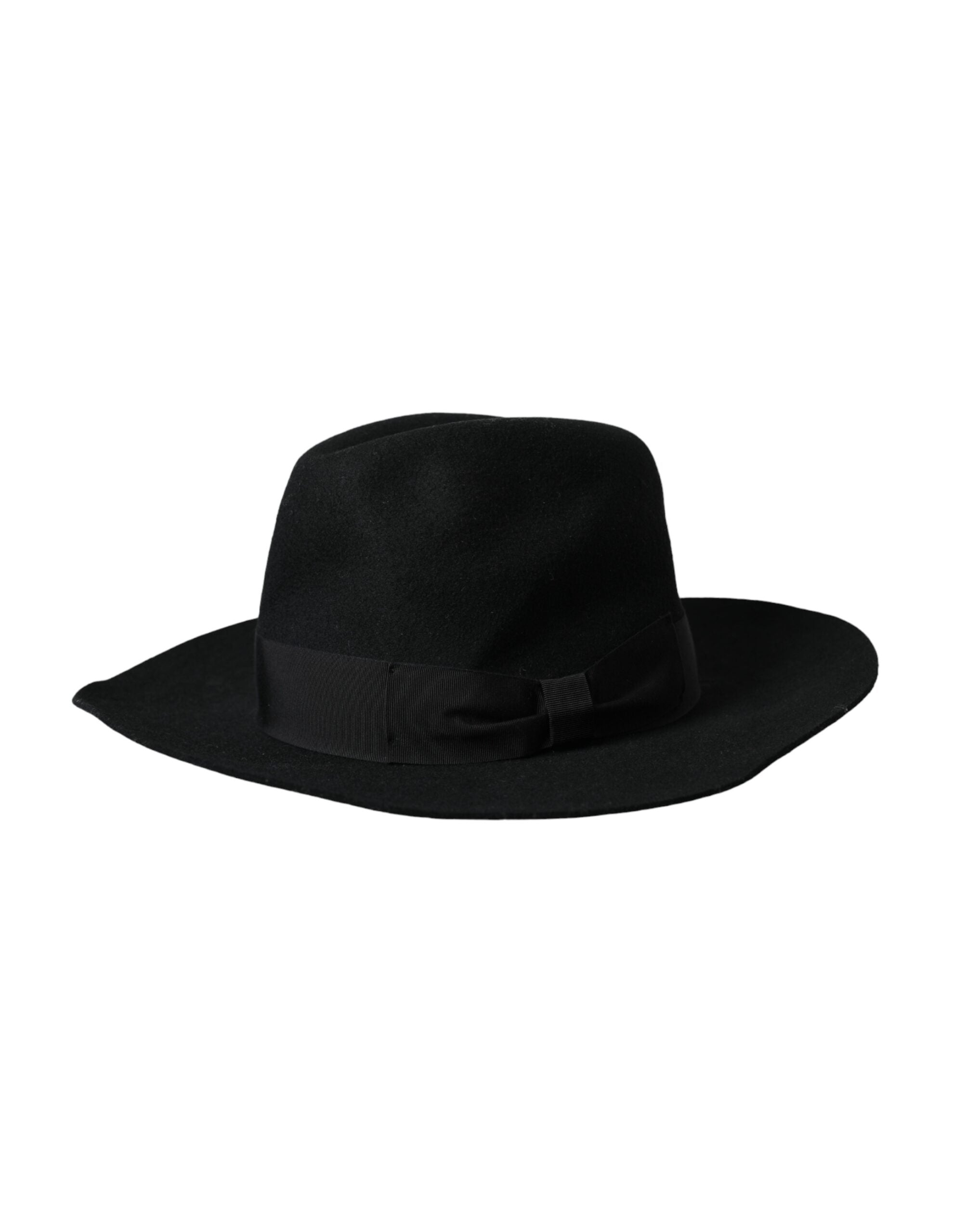 Dolce &amp; Gabbana Schwarzer Kaninchen-Fedora-Trilby-Damenhut