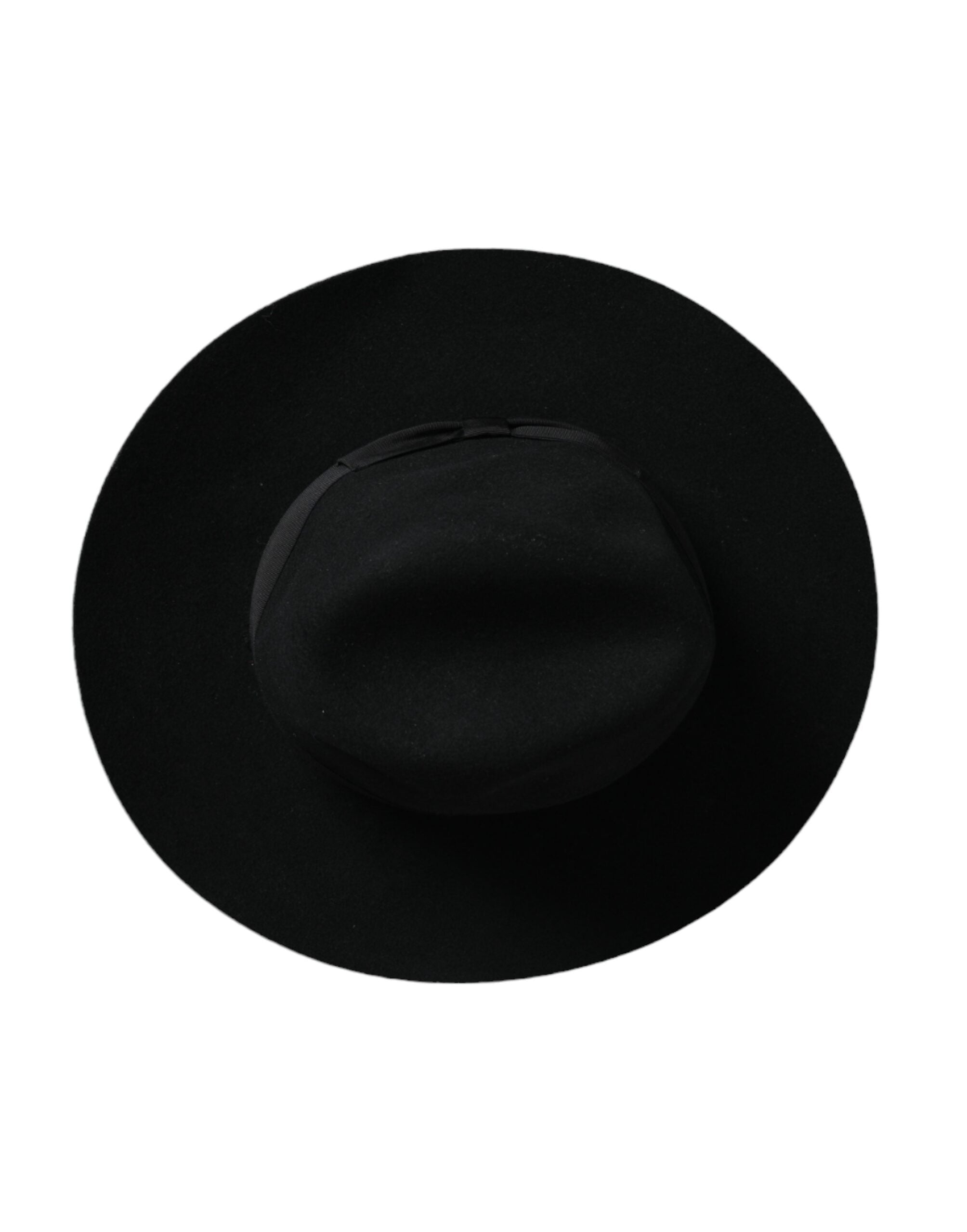 Dolce &amp; Gabbana Schwarzer Kaninchen-Fedora-Trilby-Damenhut