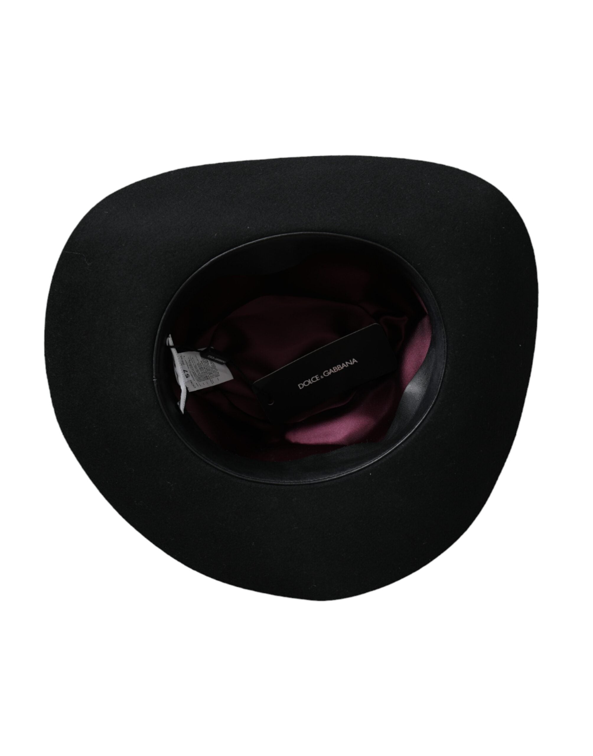 Dolce &amp; Gabbana Schwarzer Kaninchen-Fedora-Trilby-Damenhut