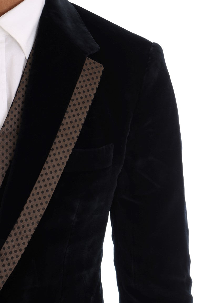 Dolce &amp; Gabbana Eleganter blauer dreiteiliger Slim Fit Anzug