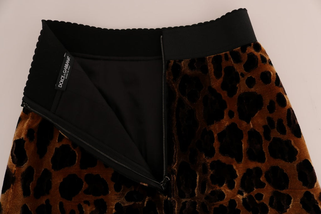 Dolce &amp; Gabbana Eleganter A-Linien-Rock mit Leopardenmuster
