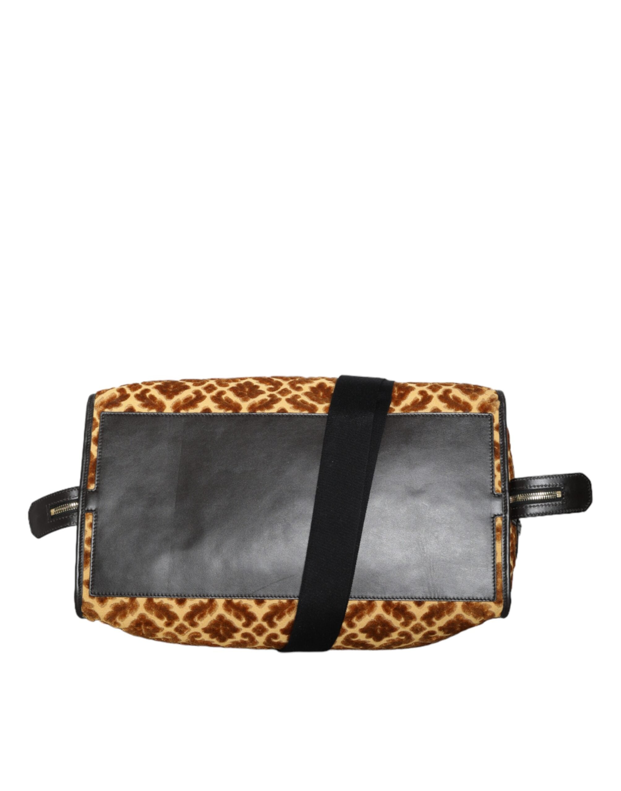 Dolce &amp; Gabbana Beige Samt Top Handle Schulter Reisetasche Damen