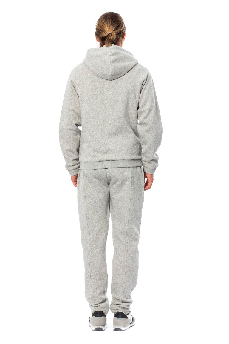 Billionaire Italian Couture – Eleganter grauer Baumwoll-Trainingsanzug mit Kapuze