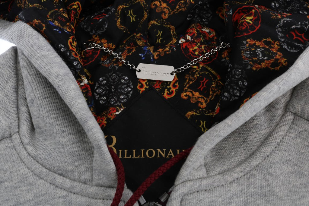 Billionaire Italian Couture – Elegantes Trainingsanzug-Ensemble aus grauer Baumwolle