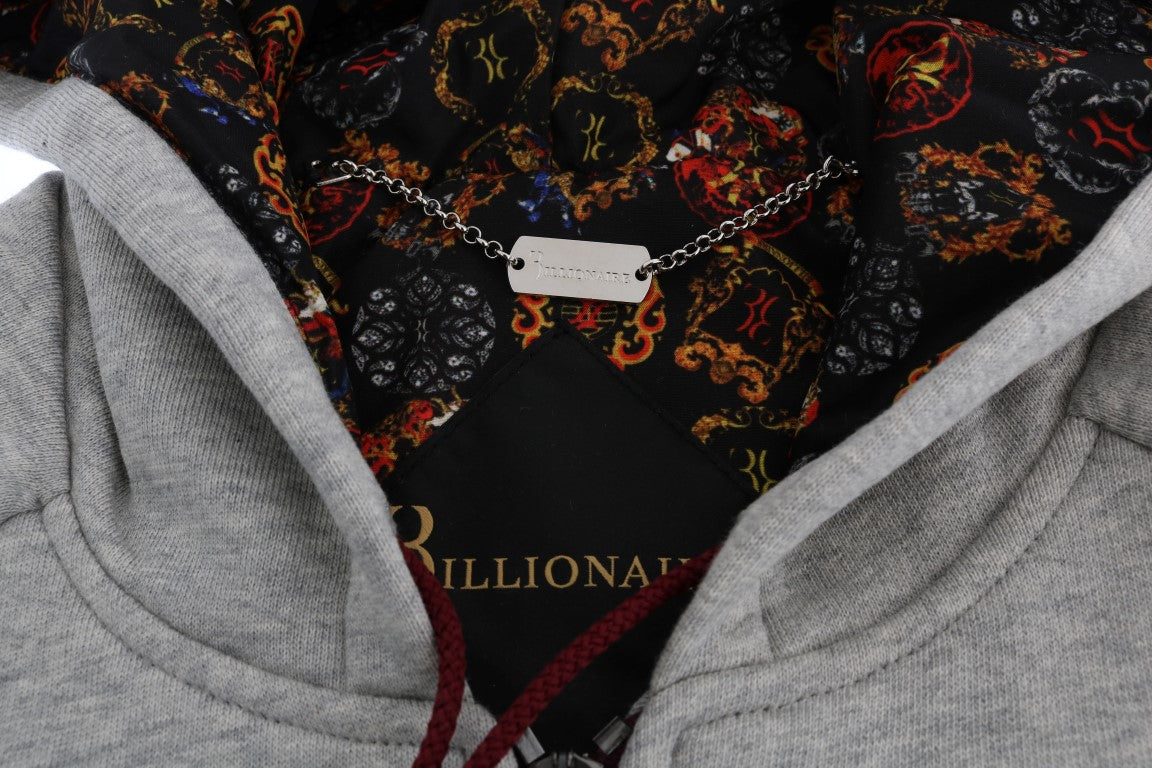 Billionaire Italian Couture – Elegantes Trainingsanzug-Ensemble aus grauer Baumwolle