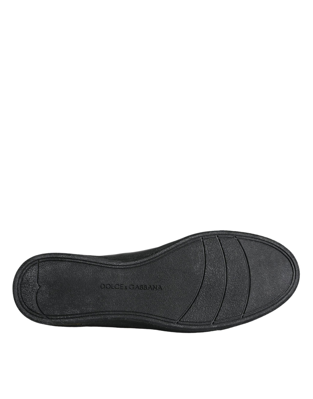 Dolce &amp; Gabbana Klassische Sneakers aus schwarzem und goldenem Leder