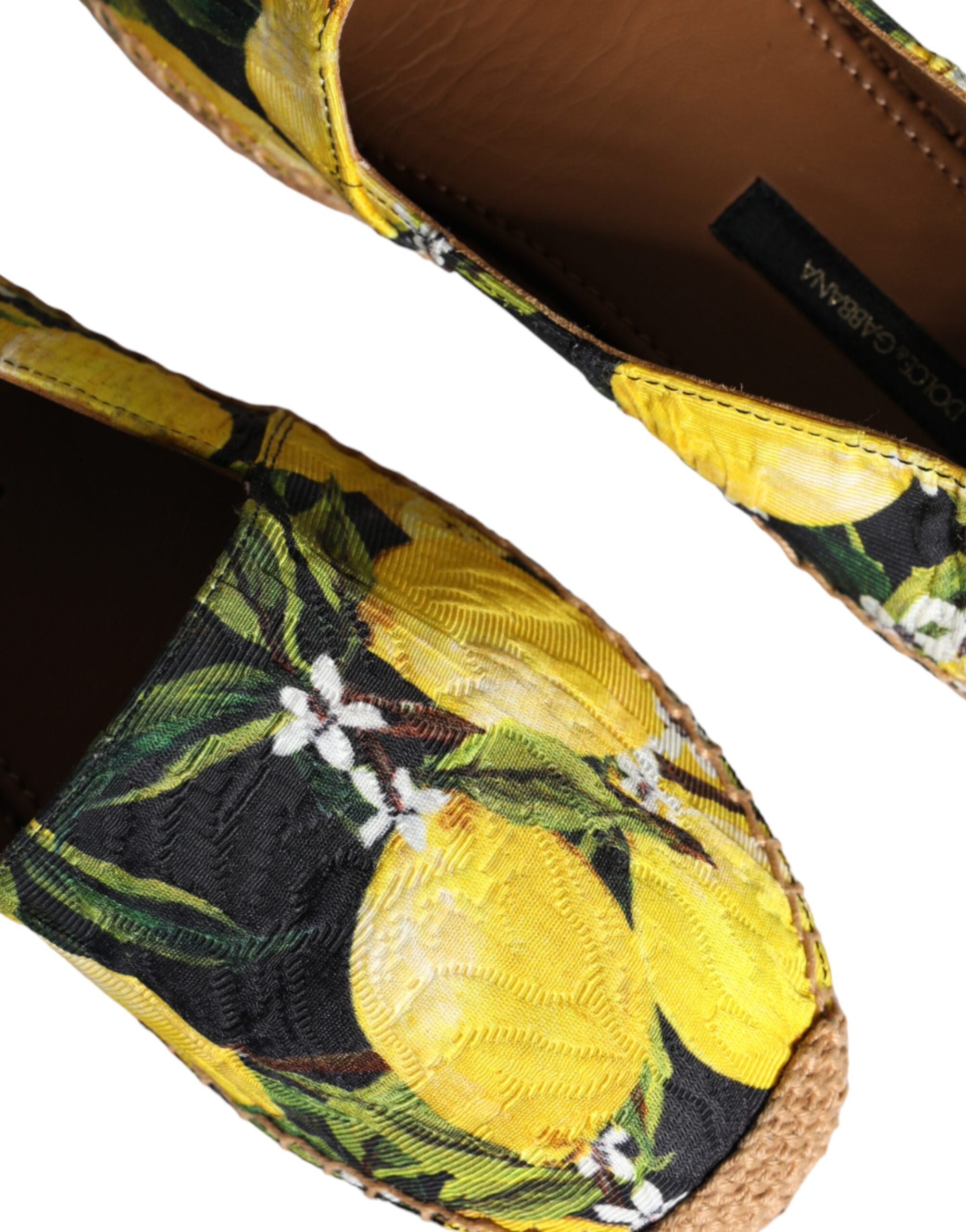 Dolce &amp; Gabbana – Mehrfarbige Zitronen-Espadrilles zum Hineinschlüpfen