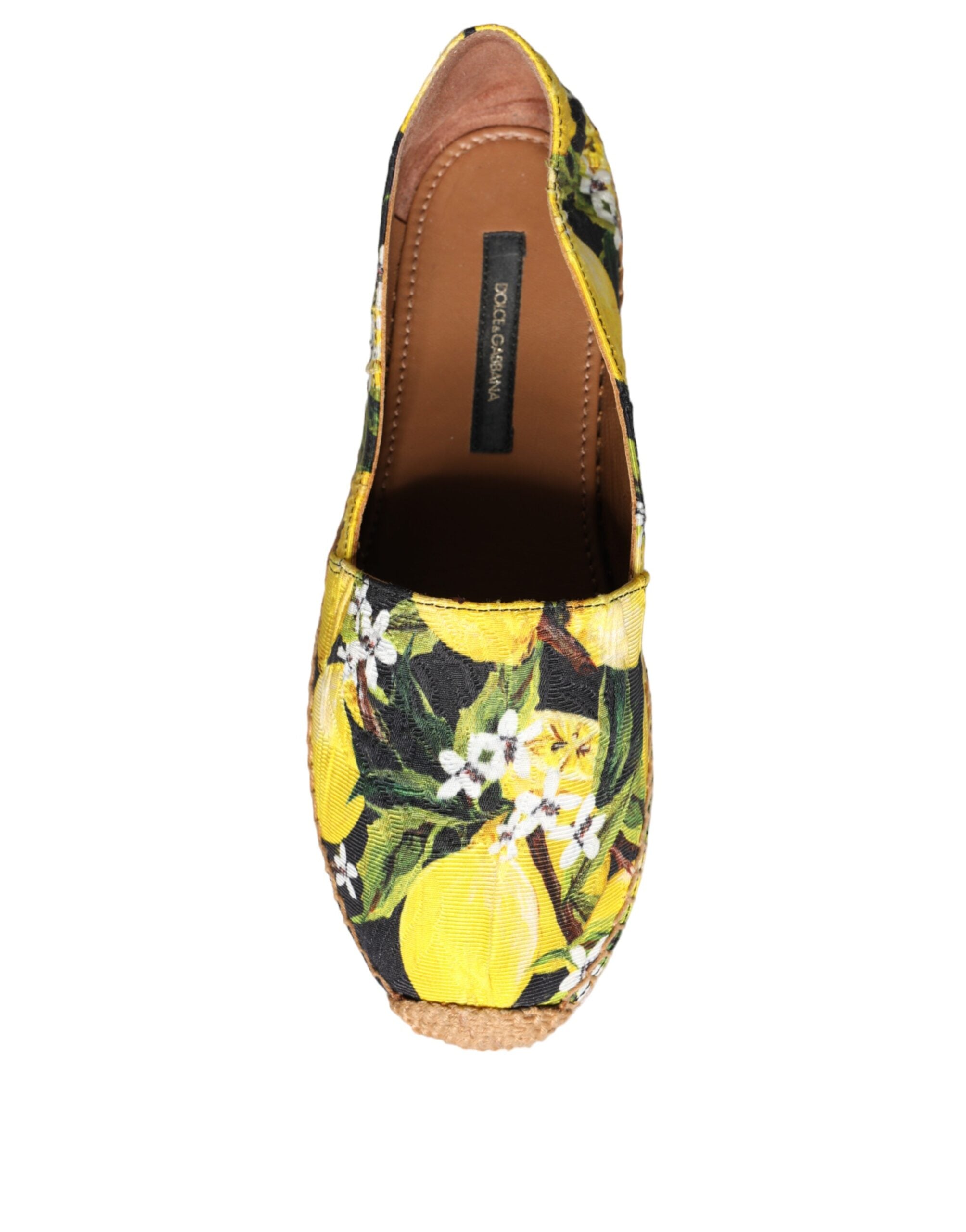 Dolce &amp; Gabbana – Mehrfarbige Zitronen-Espadrilles zum Hineinschlüpfen