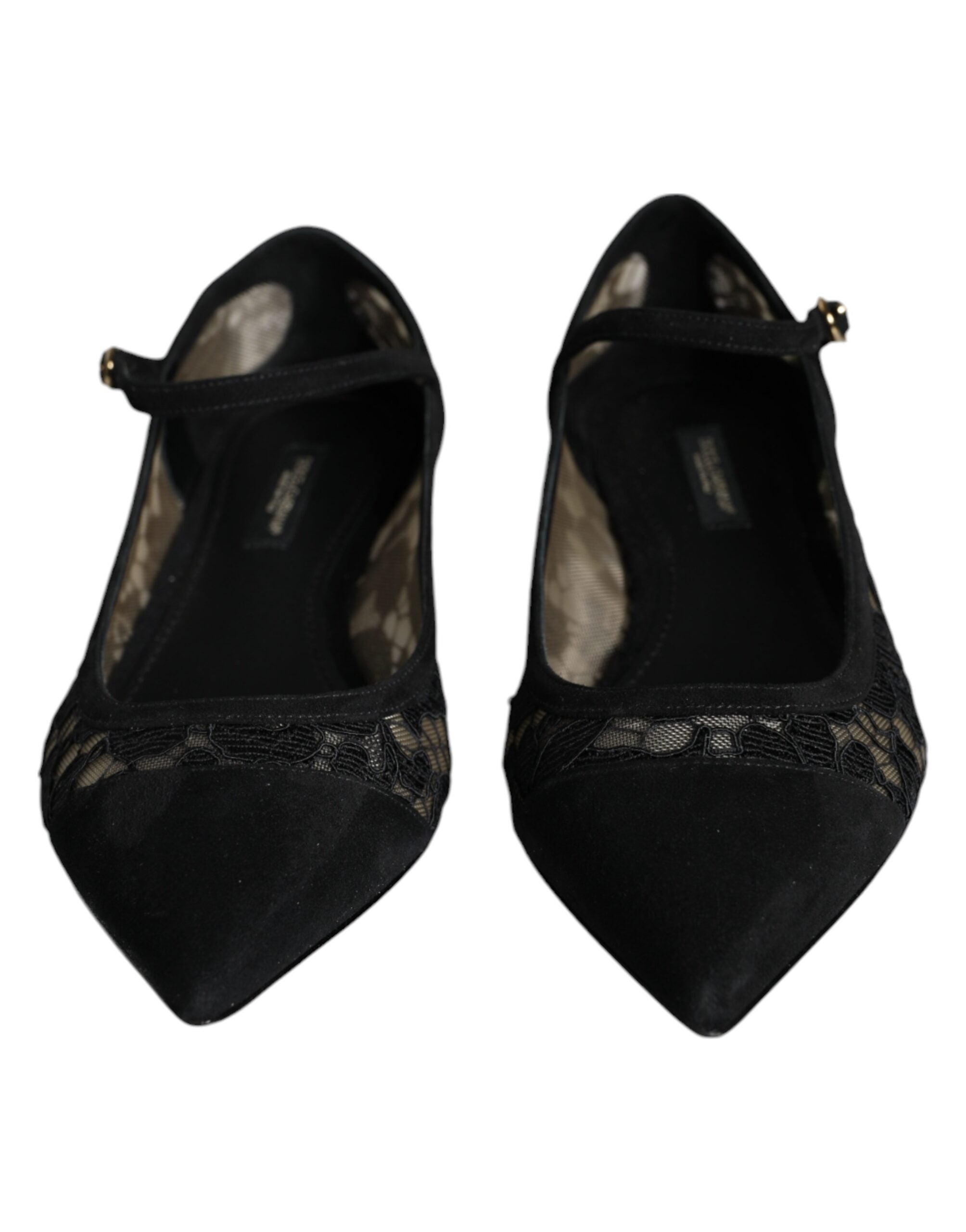 Dolce &amp; Gabbana – Schwarze Taormina-Schuhe mit Spitze von Bellucci