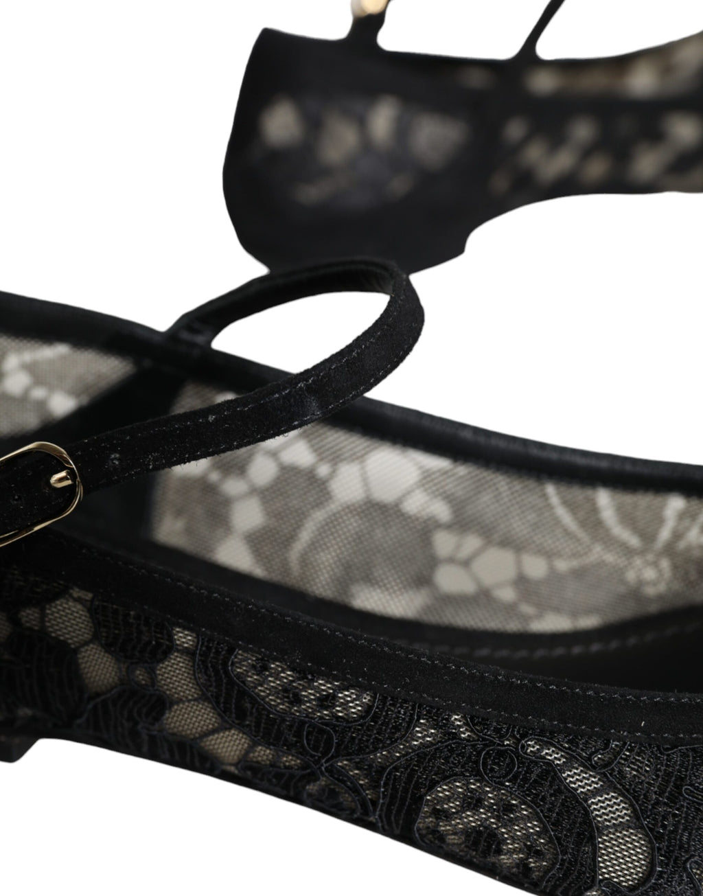 Dolce &amp; Gabbana – Schwarze Taormina-Schuhe mit Spitze von Bellucci