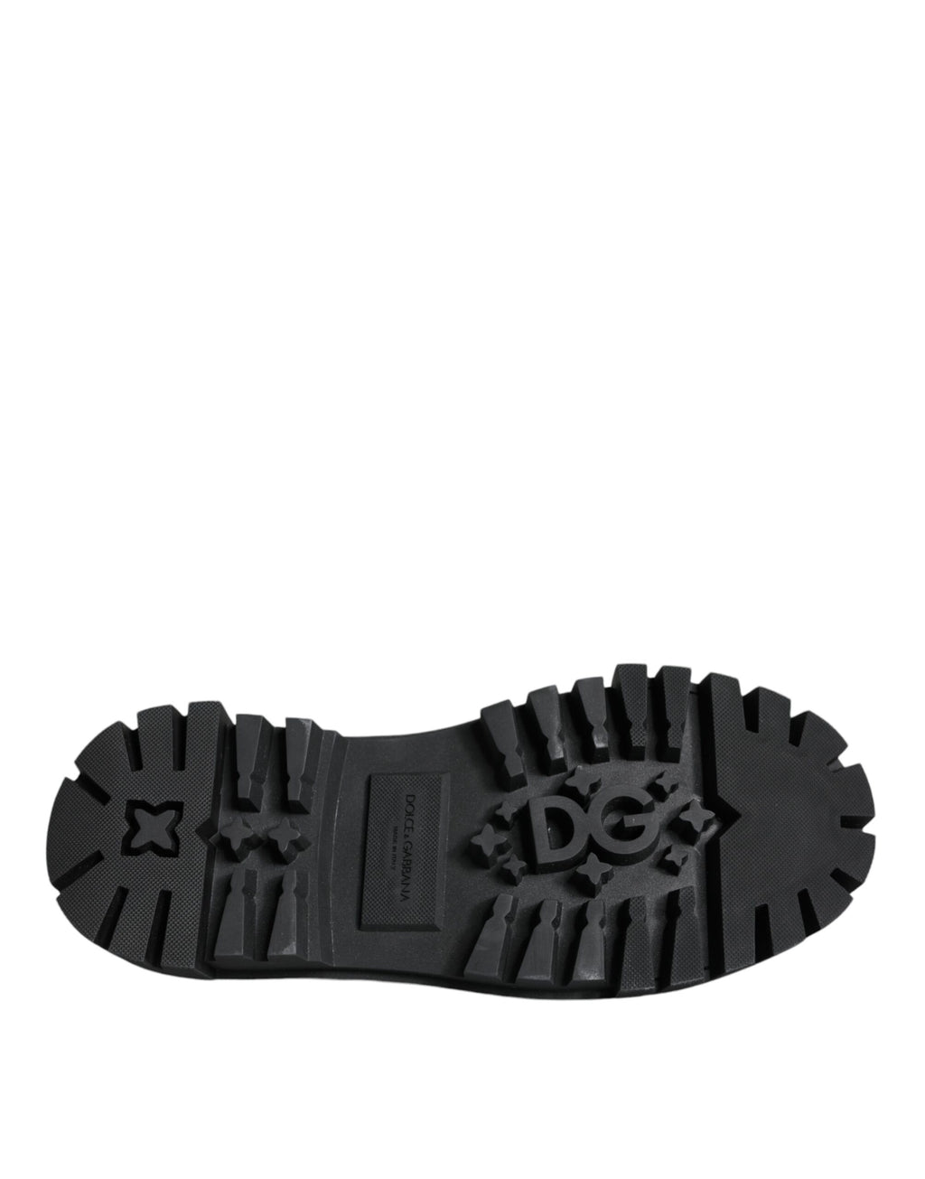 Dolce &amp; Gabbana – Trekking-Derby-Schuhe aus schwarzem Leder mit Verzierung