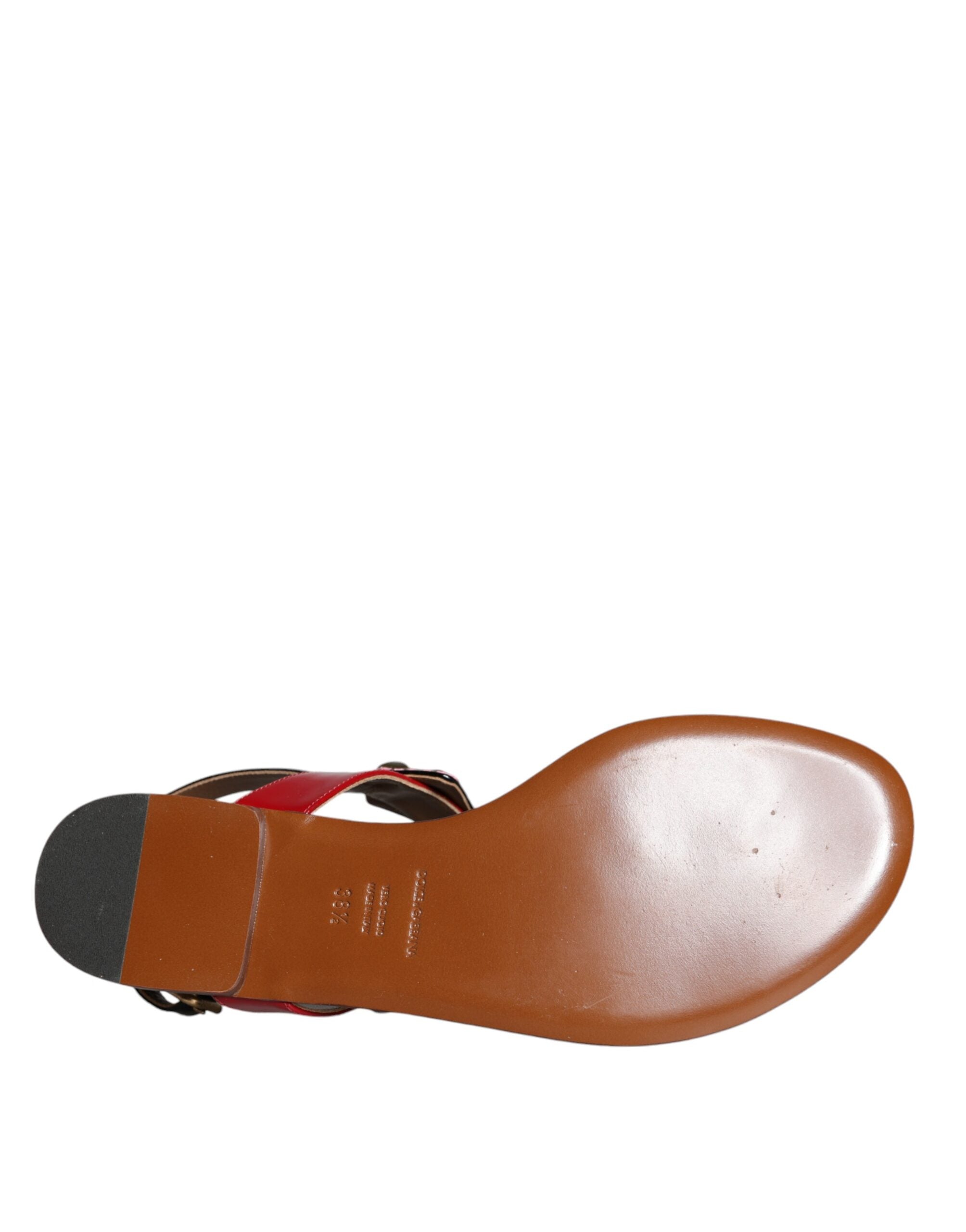 Dolce &amp; Gabbana Mehrfarbige Kristallsandalen Flip-Flops Schuhe