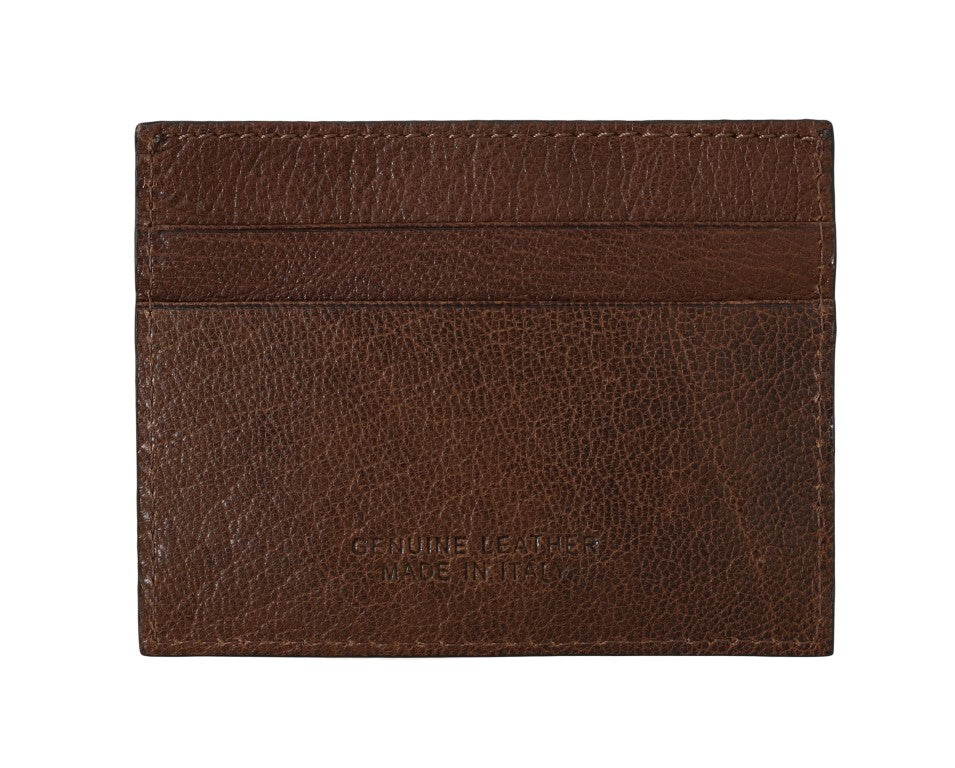 Billionaire Italian Couture Elegante Herren-Geldbörse aus Leder in Braun