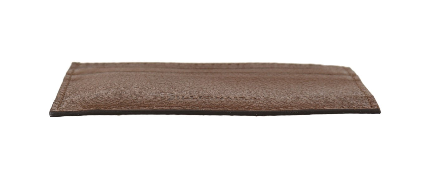Billionaire Italian Couture Elegante Herren-Geldbörse aus Leder in Braun