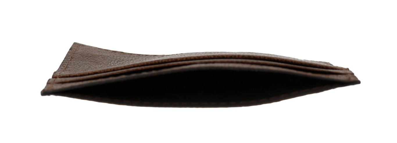 Billionaire Italian Couture Elegante Herren-Geldbörse aus Leder in Braun