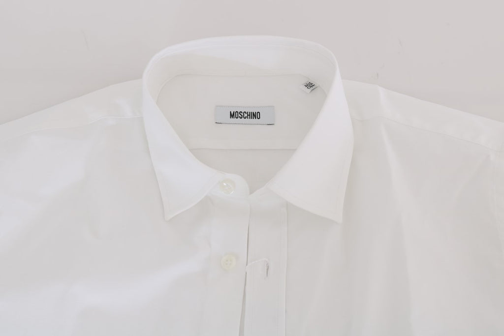 Moschino Elegantes weißes Slim-Fit-Baumwollhemd