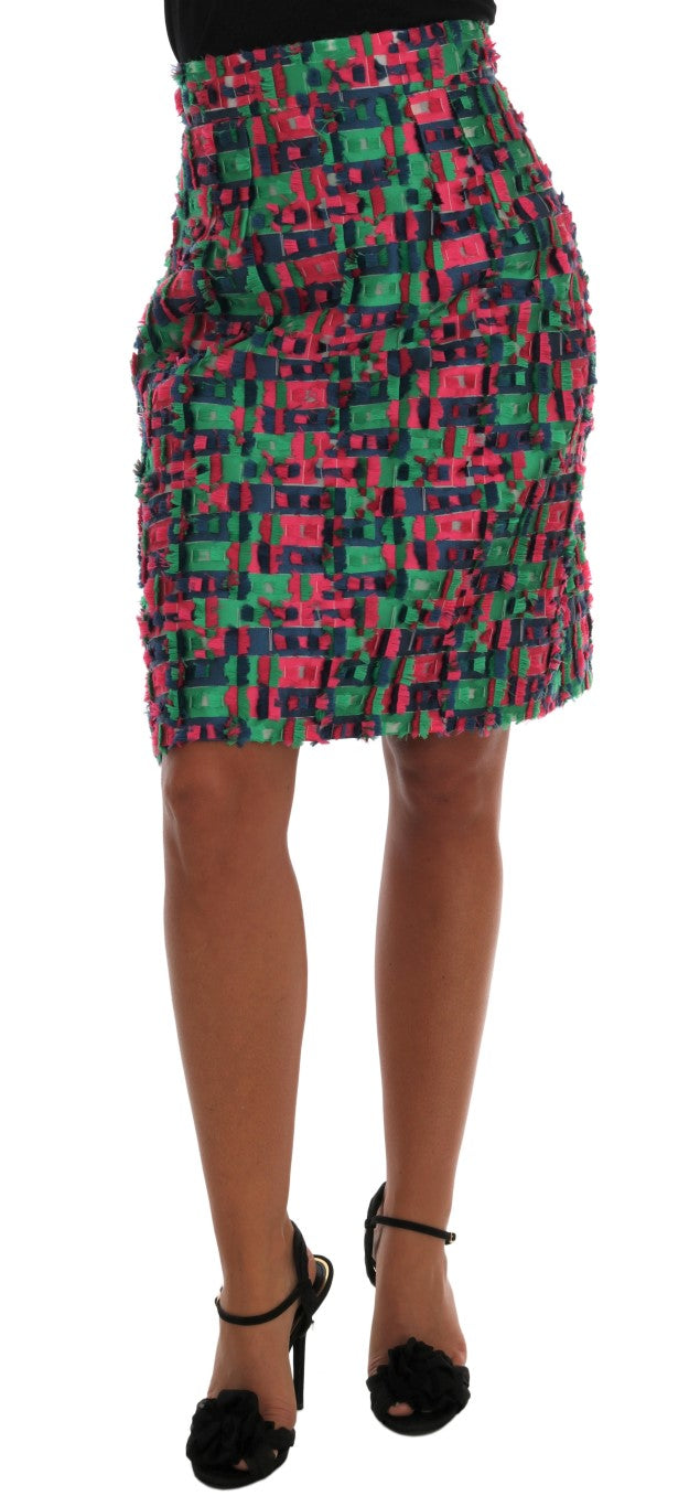 Dolce &amp; Gabbana Eleganter Jacquard-Bleistiftrock mit hoher Taille