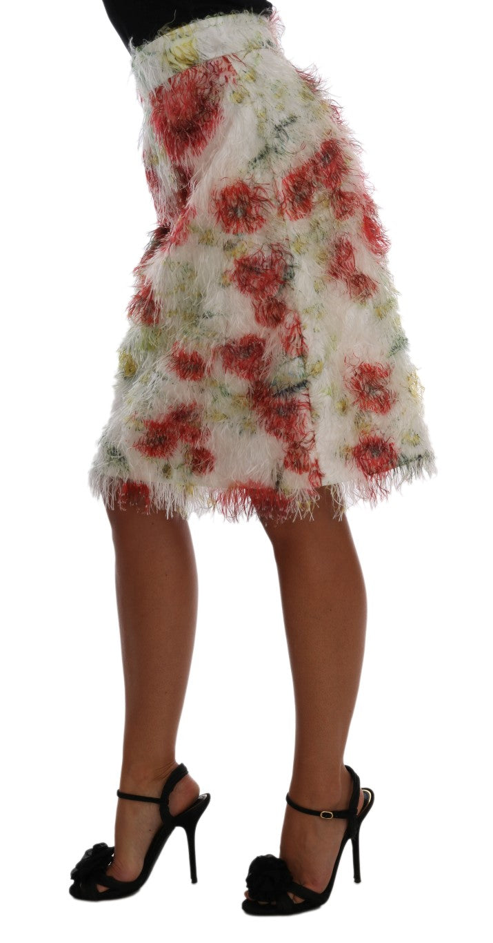 Dolce &amp; Gabbana Eleganter Bleistiftrock mit Blumenmuster und hoher Taille