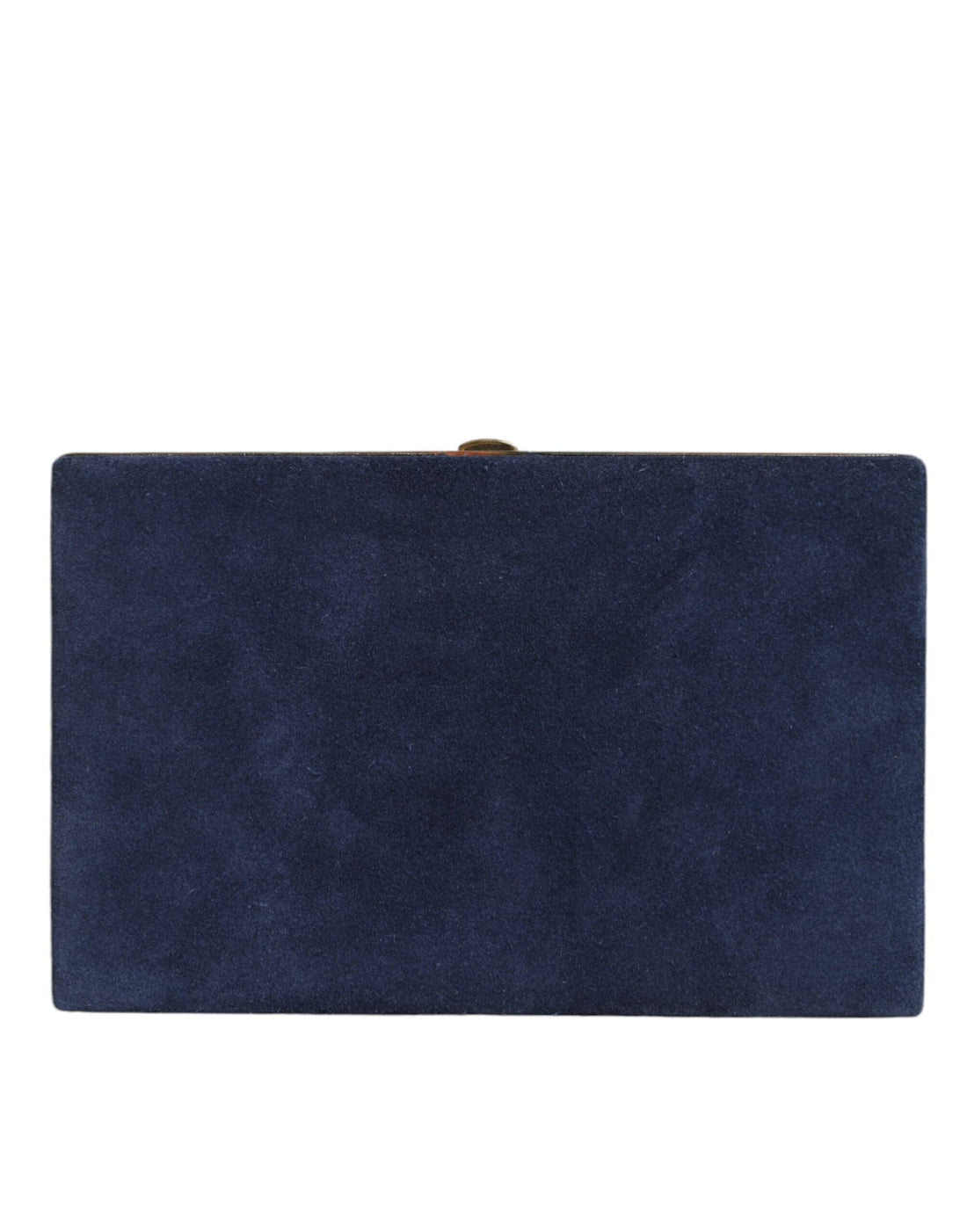 Dolce &amp; Gabbana Blau Wildleder Gold Rahmen Clutch Abend Party Handtasche Tasche