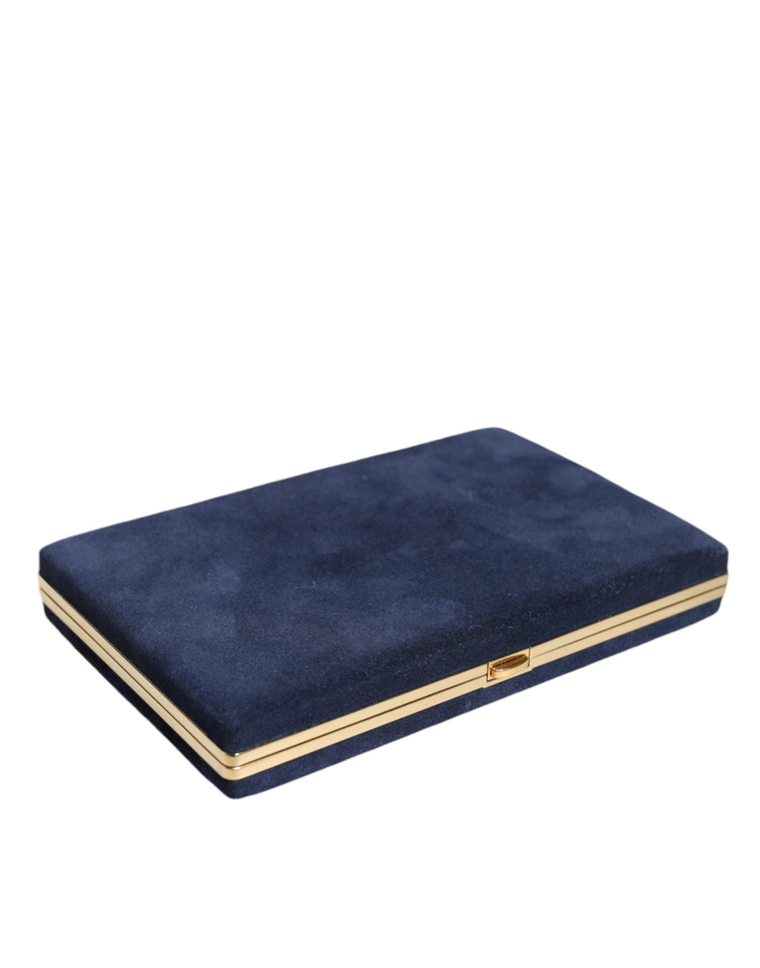 Dolce &amp; Gabbana Blau Wildleder Gold Rahmen Clutch Abend Party Handtasche Tasche