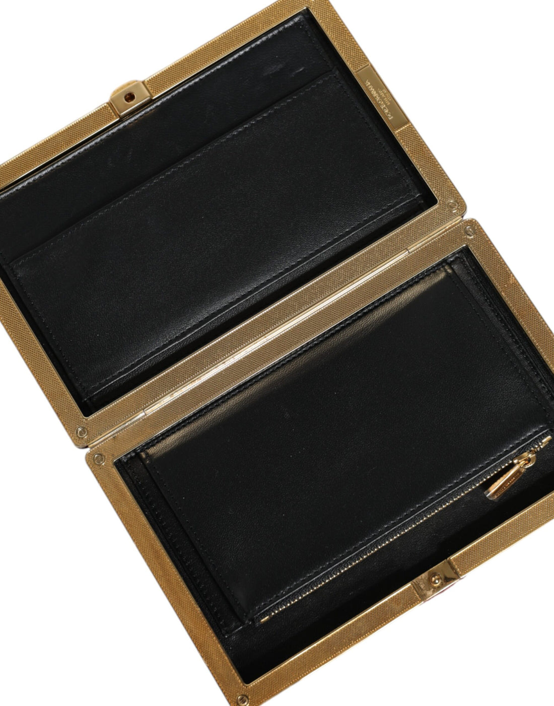 Dolce &amp; Gabbana Roter Samt Goldrahmen Clutch Abendtasche Partytasche