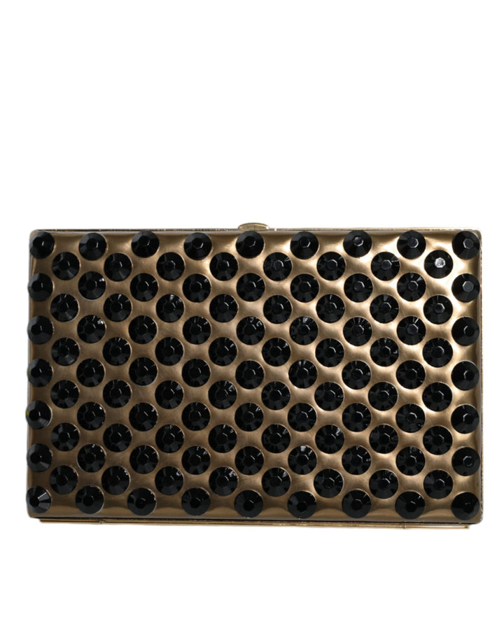 Dolce &amp; Gabbana Gold Kristall Bifold Clutch Abend Party Damen Handtasche Tasche