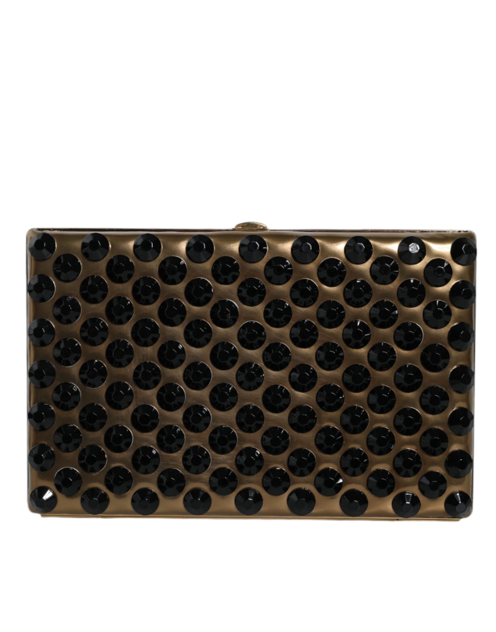 Dolce &amp; Gabbana Gold Kristall Bifold Clutch Abend Party Damen Handtasche Tasche