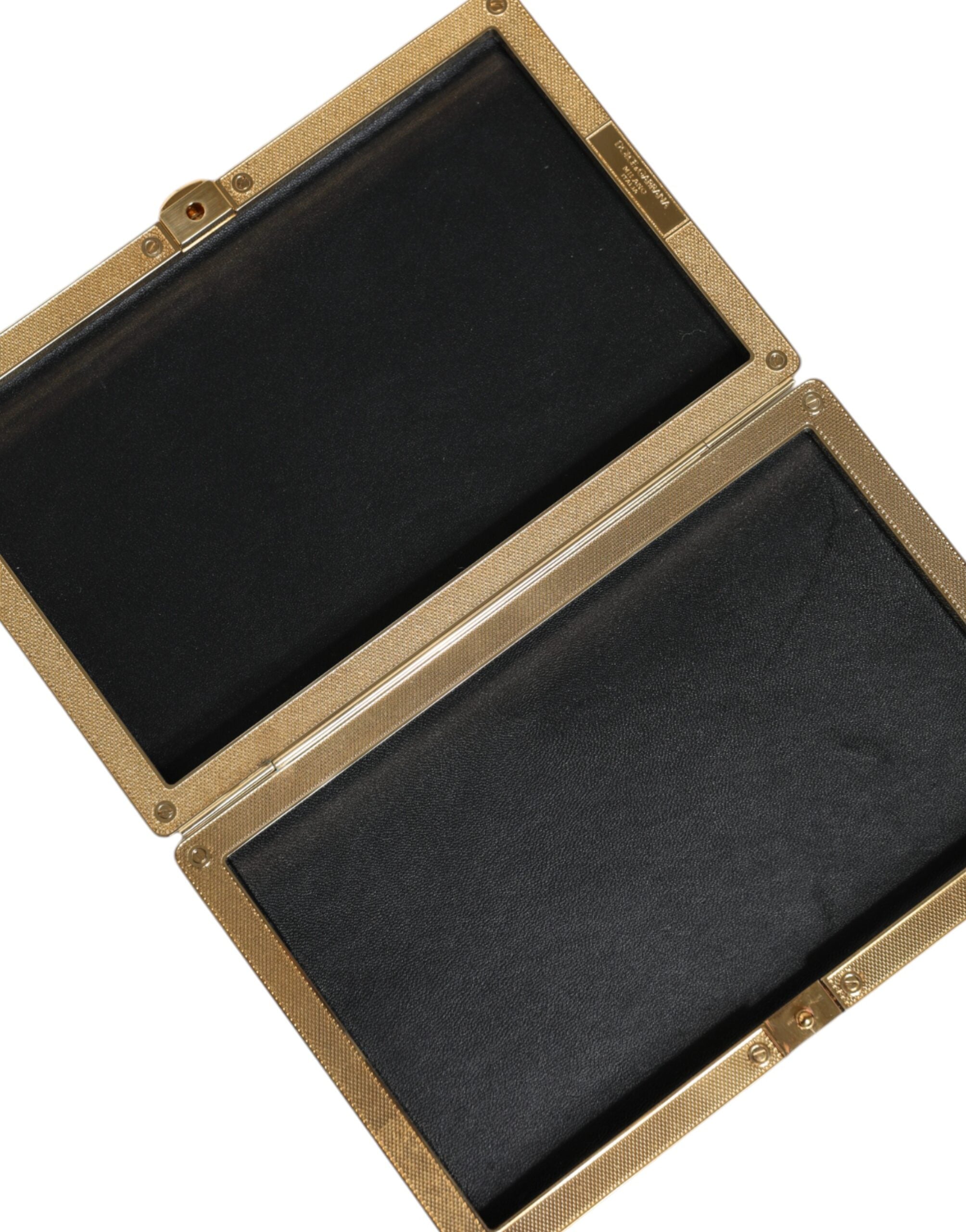 Dolce &amp; Gabbana Gold Kristall Bifold Clutch Abend Party Damen Handtasche Tasche