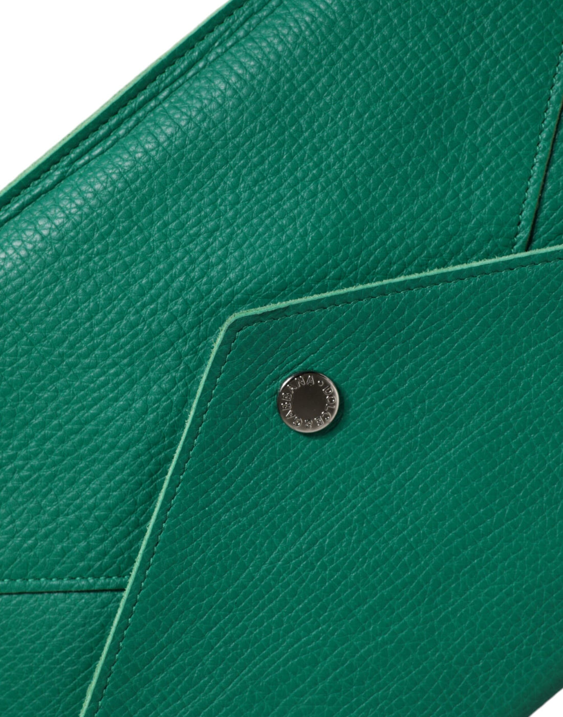 Dolce &amp; Gabbana Grüne Lederhandtasche Clutch Mini Geldbörse Beutel Tablet-Hülle