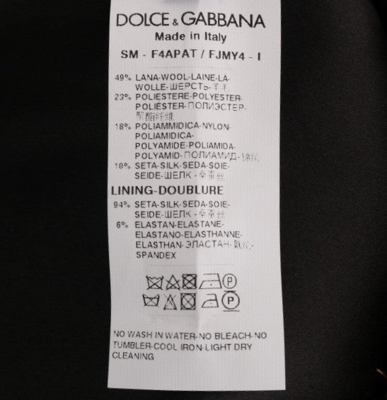 Dolce &amp; Gabbana – Eleganter Bleistiftrock mit hoher Taille und goldenen Fransen