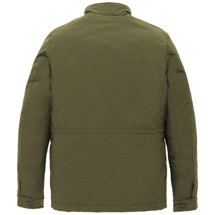 Refrigiwear Green Nylon Men Jacket with Four Pockets