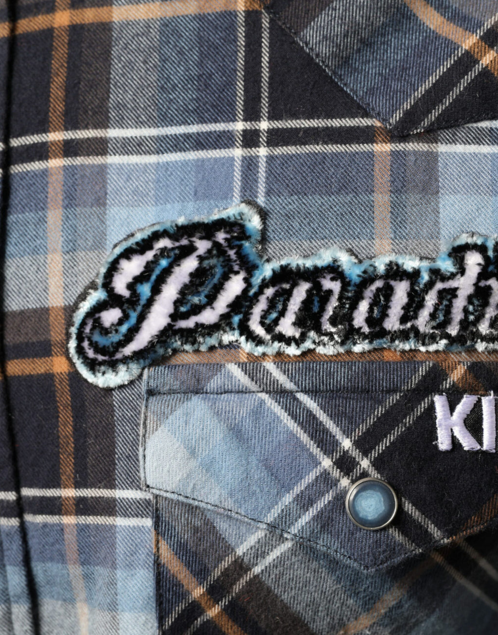 Dolce &amp; Gabbana – Schmal geschnittenes Hemd mit mehrfarbigem Karomuster und Paradiso-Patch