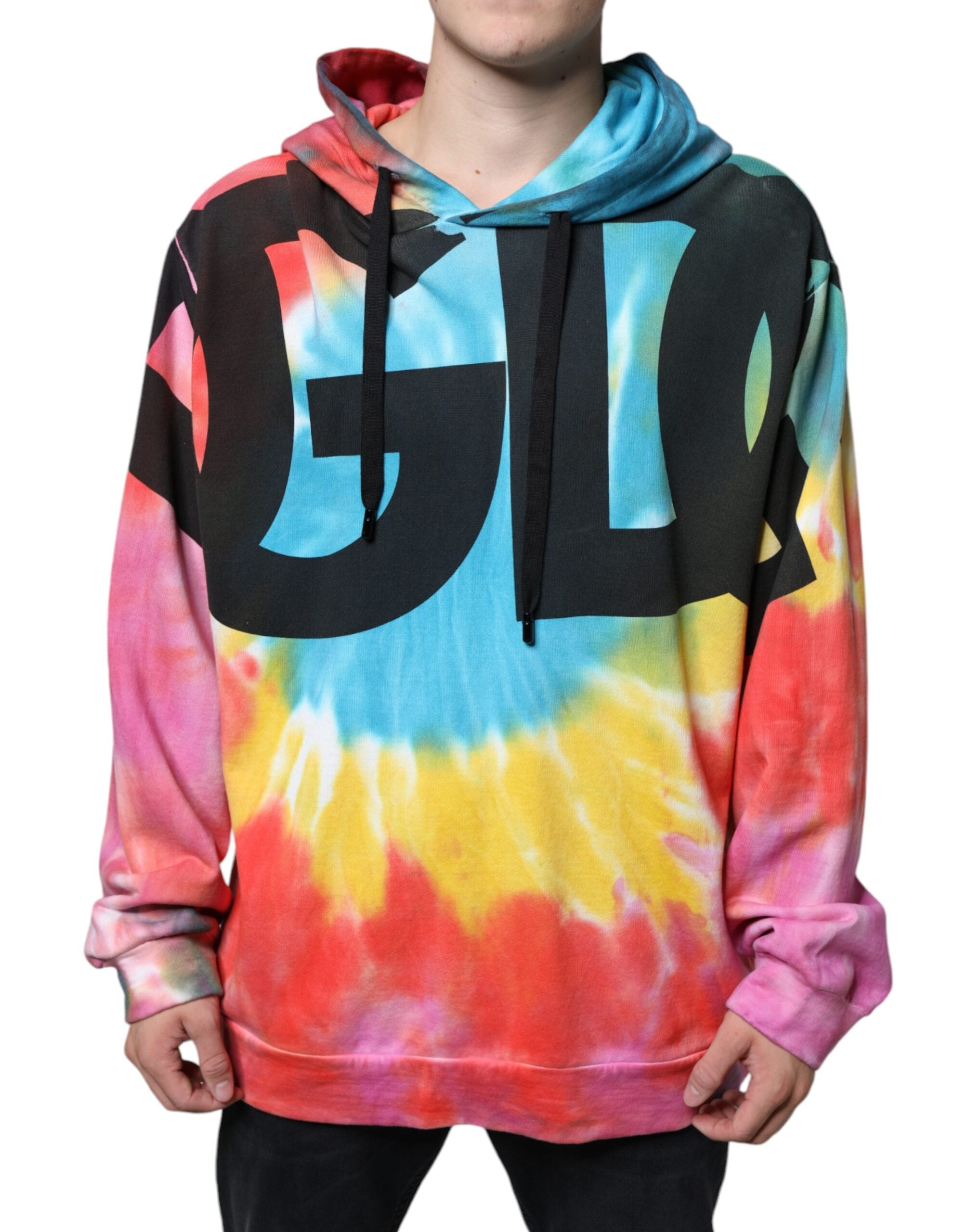 Dolce &amp; Gabbana – Mehrfarbiges Sweatshirt mit Batikmuster und Kapuze