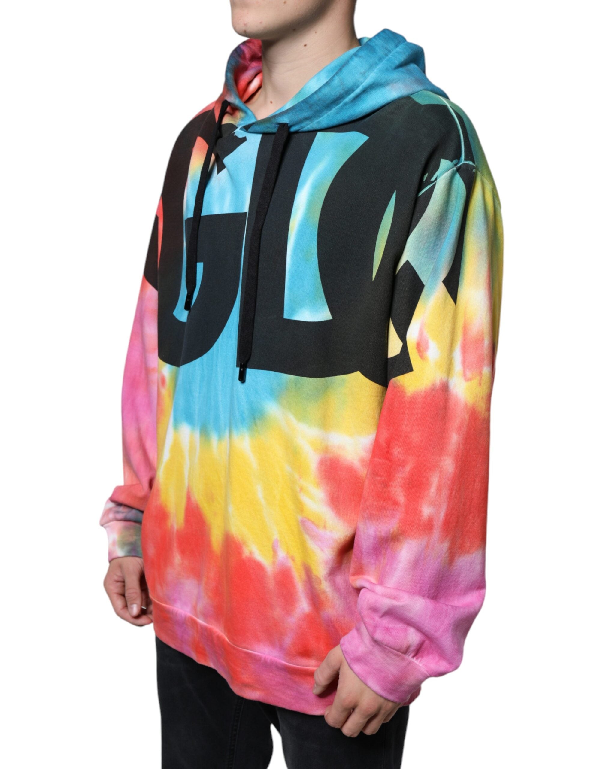 Dolce &amp; Gabbana – Mehrfarbiges Sweatshirt mit Batikmuster und Kapuze