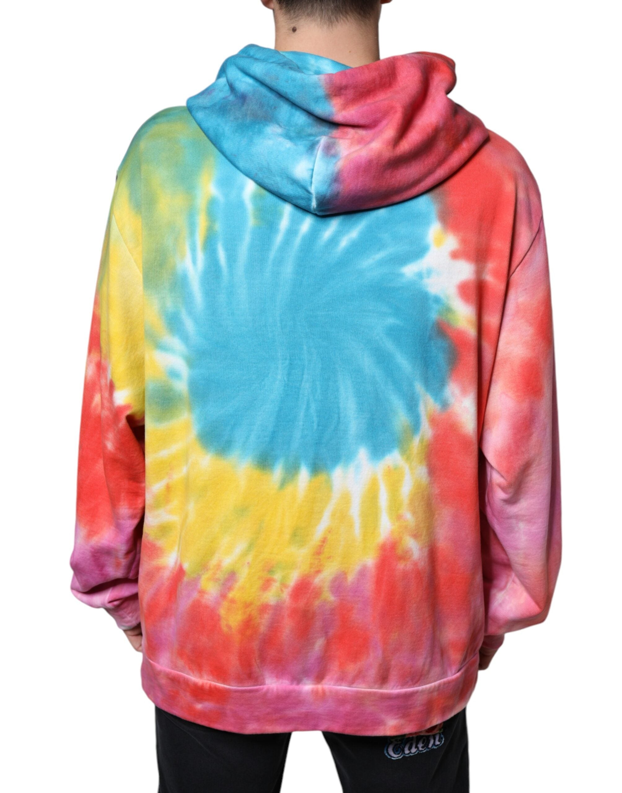 Dolce &amp; Gabbana – Mehrfarbiges Sweatshirt mit Batikmuster und Kapuze