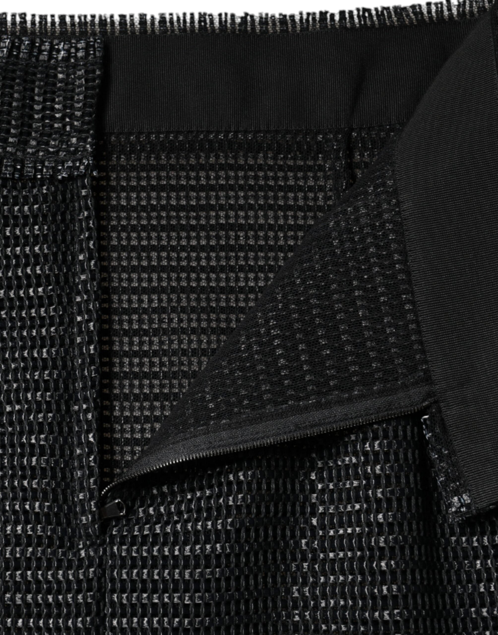 Dolce &amp; Gabbana – Bleistiftrock mit hoher Taille aus schwarzer Viskose
