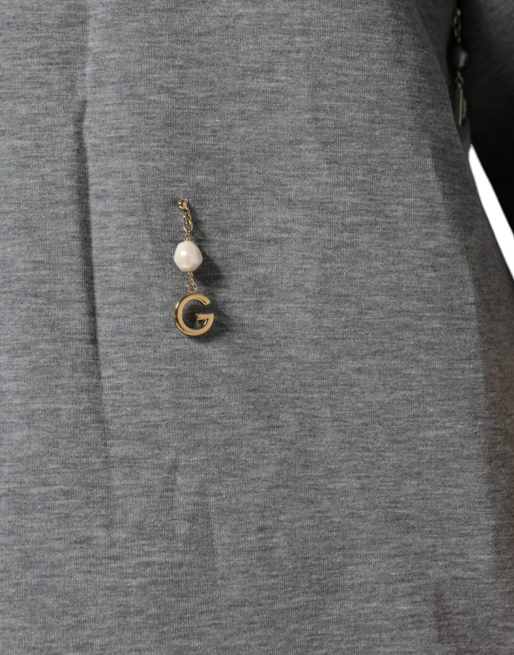Dolce &amp; Gabbana – T-Shirt aus grauer Baumwollmischung mit Verzierung