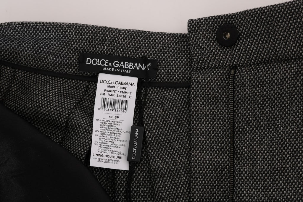 Dolce &amp; Gabbana Schicke Mini-Shorts aus Wolle mit hoher Taille