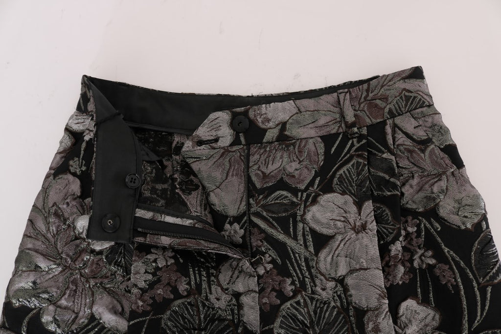 Dolce &amp; Gabbana Elegante Brokat-Shorts mit hoher Taille